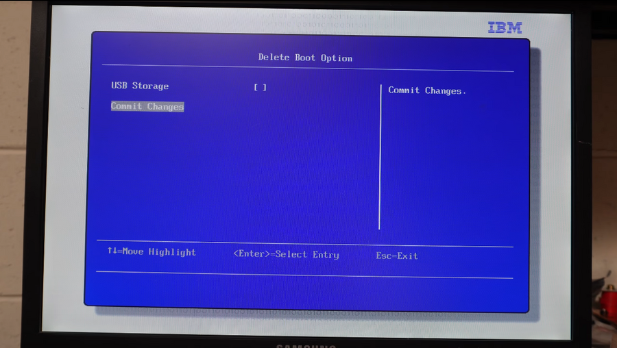 BIOS boot options