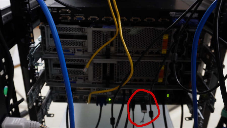 Rear of server rack